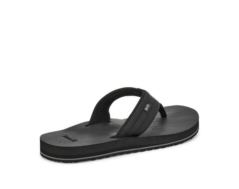 Sanuk Ziggy Water Friendly Men's Flip Flops Black | Canada 188UZG